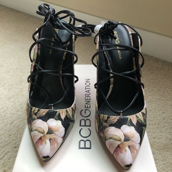 BCBGeneration Floral Backless Pumps - Picture 2 of 3